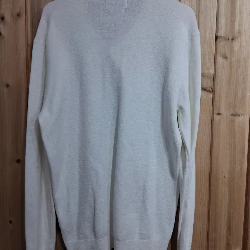 [BUNJANG] Edition Ivory Long Sleeve Polo Knit (105) / 에디션 아이보리 긴팔 폴로 니트(105)