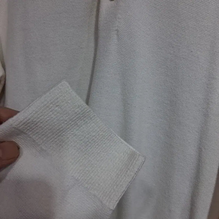 [BUNJANG] Edition Ivory Long Sleeve Polo Knit (105) / 에디션 아이보리 긴팔 폴로 니트(105)