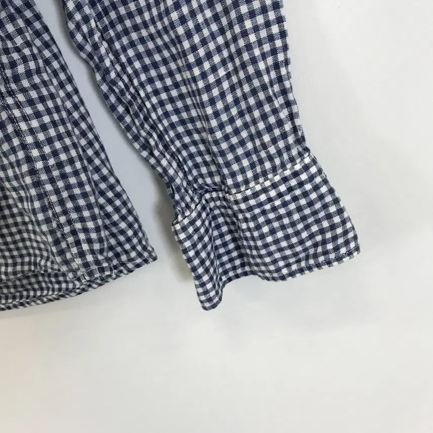 [BUNJANG] Uniqlo Linen Check Shirt / 유니클로 체크 린넨셔츠 블루화이트 [L]