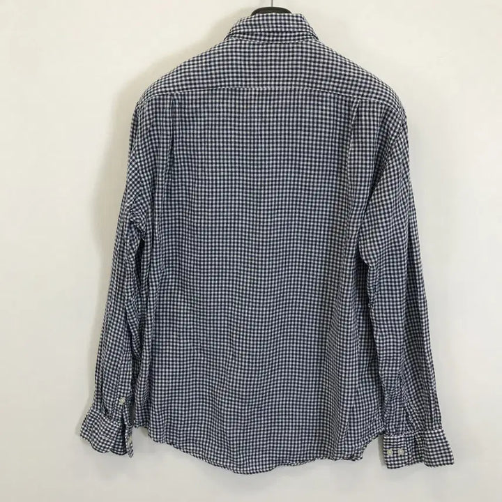 [BUNJANG] Uniqlo Linen Check Shirt / 유니클로 체크 린넨셔츠 블루화이트 [L]