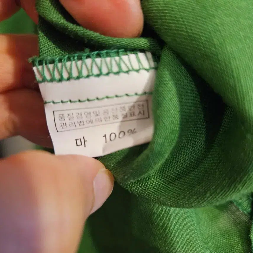 [BUNJANG] Green Linen Shirt Jacket / 여77그린 린넨 셔츠형 자켓