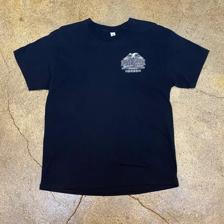 [BUNJANG] Vintage Motorcycle Graphic Gildan T-shirt / 미국 빈티지 바이크위크 프린팅 길단 락티셔츠 반팔티