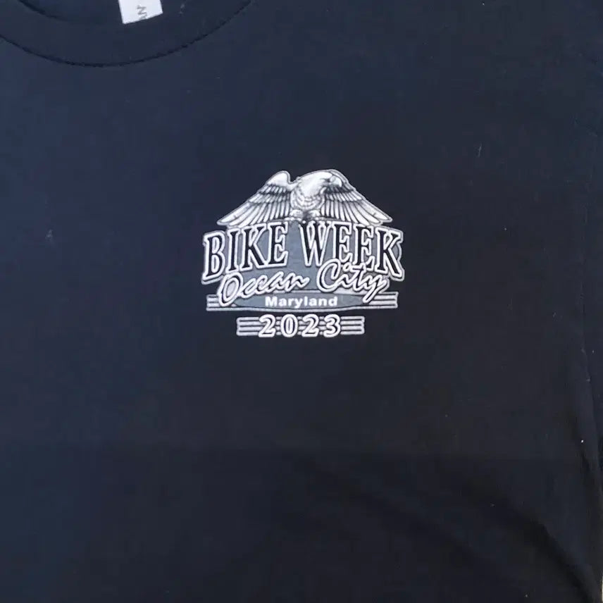 [BUNJANG] Vintage Motorcycle Graphic Gildan T-shirt / 미국 빈티지 바이크위크 프린팅 길단 락티셔츠 반팔티