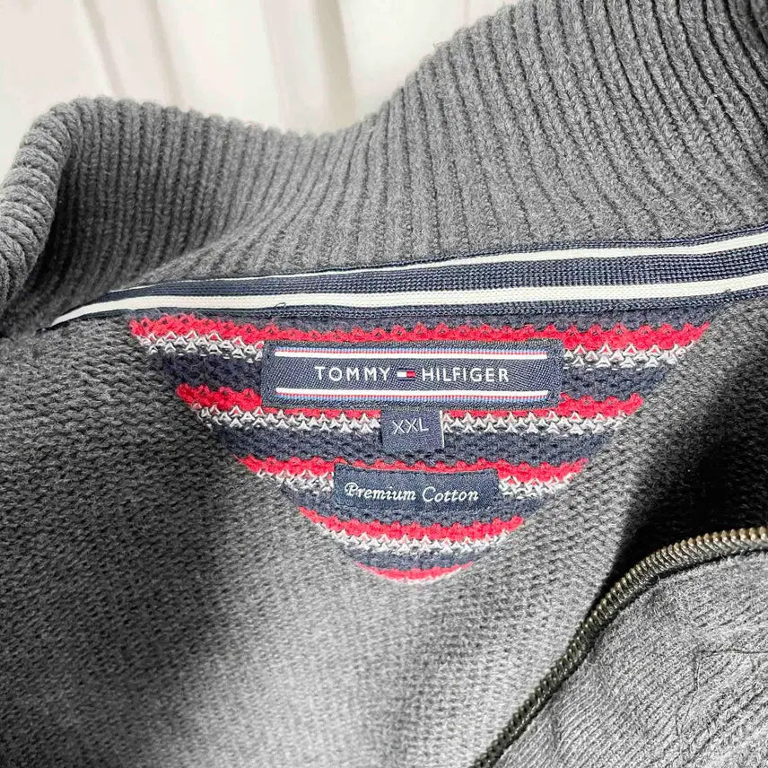 [BUNJANG] Tommy Hilfiger Knit Zip-Up Cardigan XXL / C1 타미힐피거  니트 집업 가디건 XXL사이즈