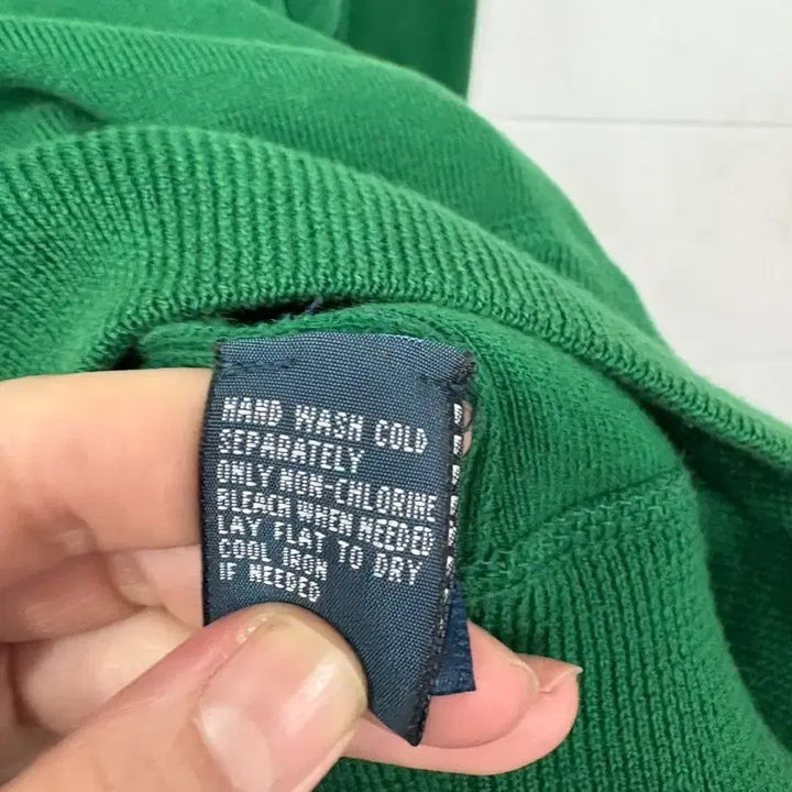 [BUNJANG] Polo Ralph Lauren Green V-Neck Knit Sweater / 폴로 랄프로렌 그린 브이넥 니트