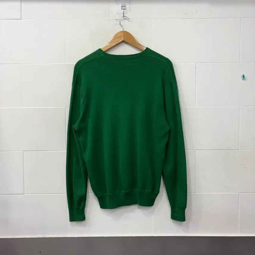 [BUNJANG] Polo Ralph Lauren Green V-Neck Knit Sweater / 폴로 랄프로렌 그린 브이넥 니트