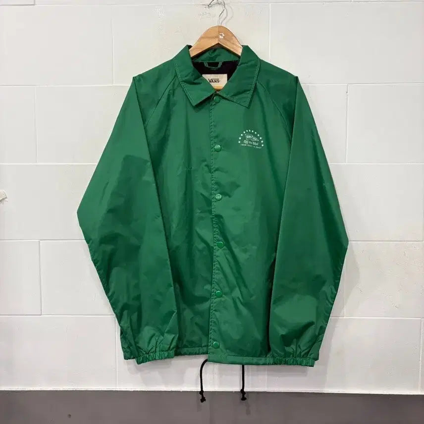 [BUNJANG] Vans Green Coach Jacket / 반스 그린 코치 자켓