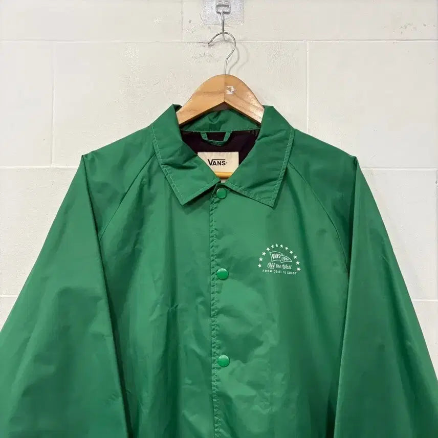 [BUNJANG] Vans Green Coach Jacket / 반스 그린 코치 자켓
