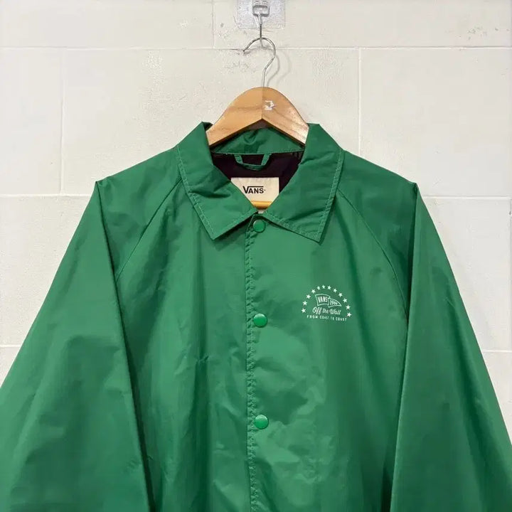 [BUNJANG] Vans Green Coach Jacket / 반스 그린 코치 자켓