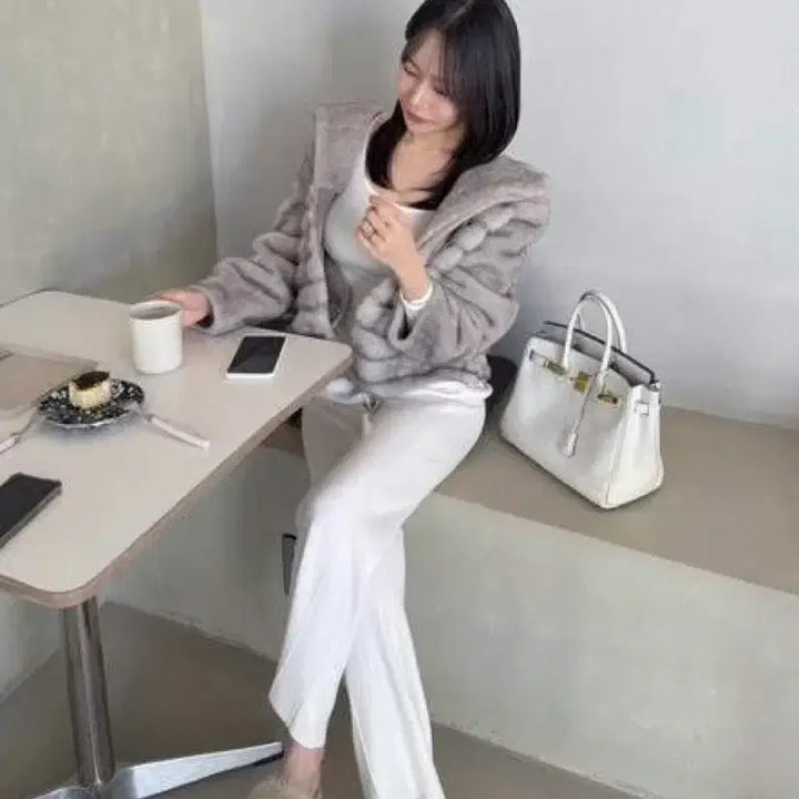 [BUNJANG] Imported Faux Mink Fur Hooded Jacket / 수입 페이크퍼 밍크 후드 자켓
