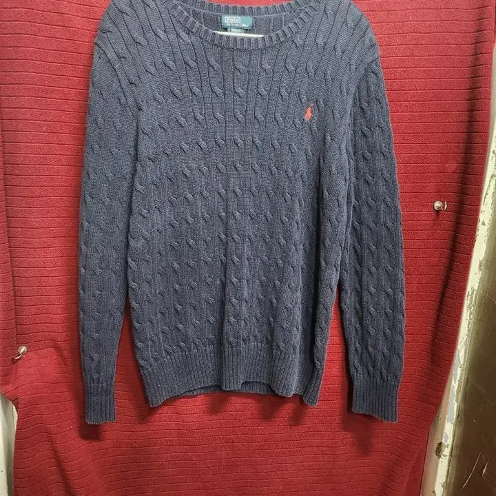 [BUNJANG] Polo Ralph Lauren Navy Cable Knit Sweater / 폴로 랄프로렌 네이비 케이블 니트