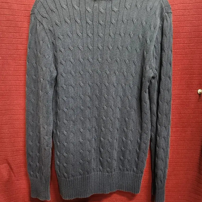 [BUNJANG] Polo Ralph Lauren Navy Cable Knit Sweater / 폴로 랄프로렌 네이비 케이블 니트
