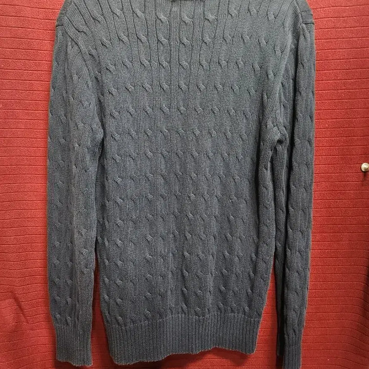 [BUNJANG] Polo Ralph Lauren Navy Cable Knit Sweater / 폴로 랄프로렌 네이비 케이블 니트