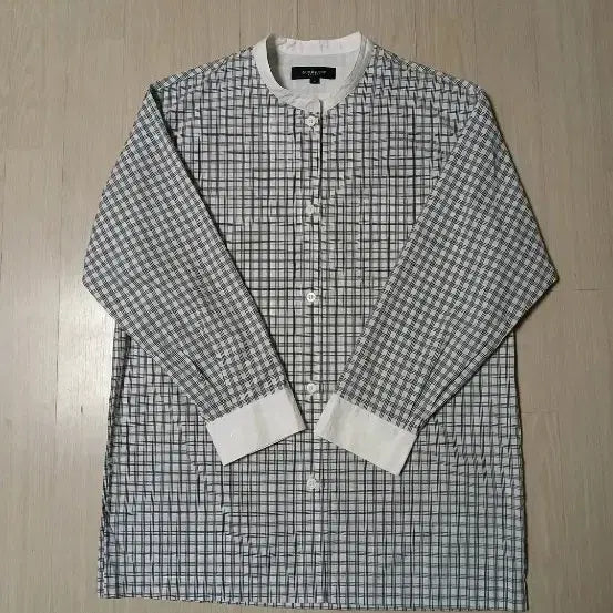 [BUNJANG] Burberry Check Pattern Henley Shirt / 정품 버버리 체크 패턴 헨리넥 셔츠