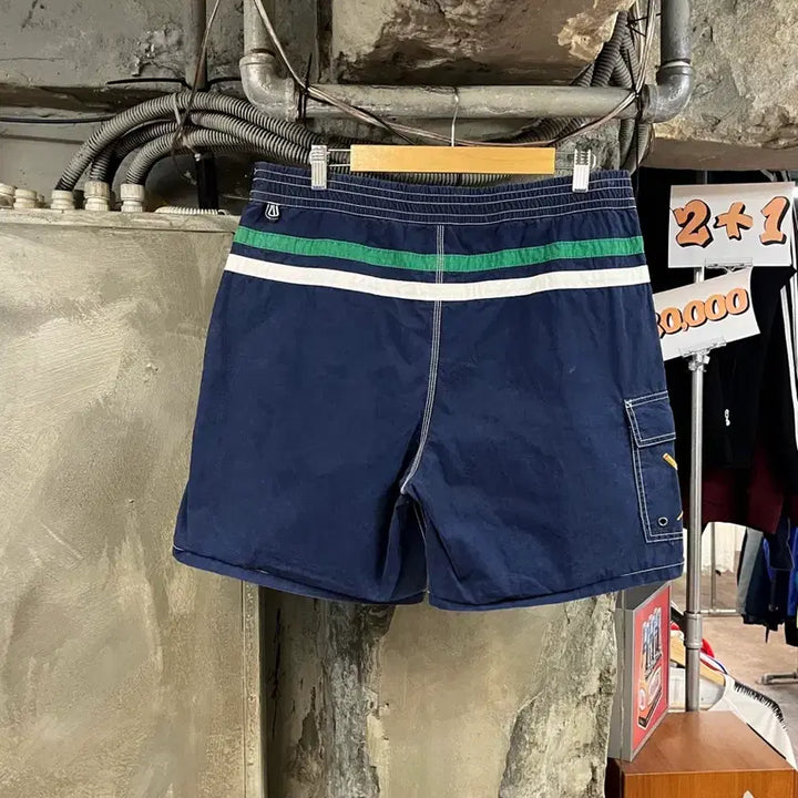[BUNJANG] Polo Ralph Lauren Banded Half Pants Navy L / 폴로 랄프로렌 밴딩 하프 팬츠 네이비 L 