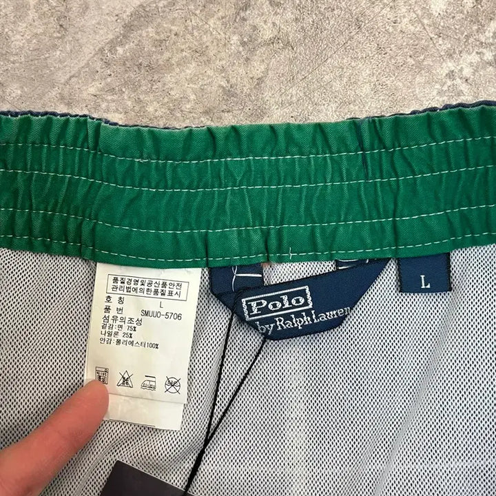 [BUNJANG] Polo Ralph Lauren Banded Half Pants Navy L / 폴로 랄프로렌 밴딩 하프 팬츠 네이비 L 