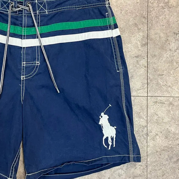 [BUNJANG] Polo Ralph Lauren Banded Half Pants Navy L / 폴로 랄프로렌 밴딩 하프 팬츠 네이비 L 