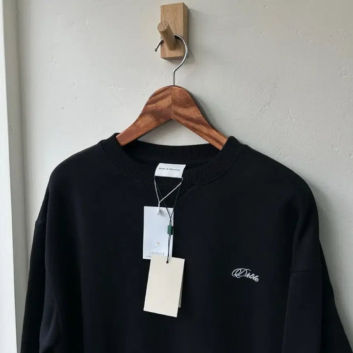[BUNJANG] Drole de Monsieur Funny Mr. Logo Embroidered Sweatshirt / 16427 - 드롤드무슈 퍼니 미스터 로고 자수 맨투맨