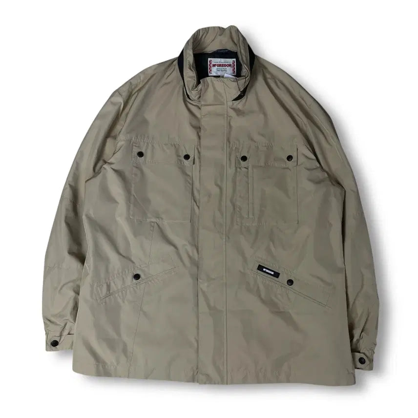 [BUNJANG] McGregor Beige Multi-Pocket Windbreaker Jacket 3L / 맥그리거 베이지 멀티포켓 바람막이 자켓 3L