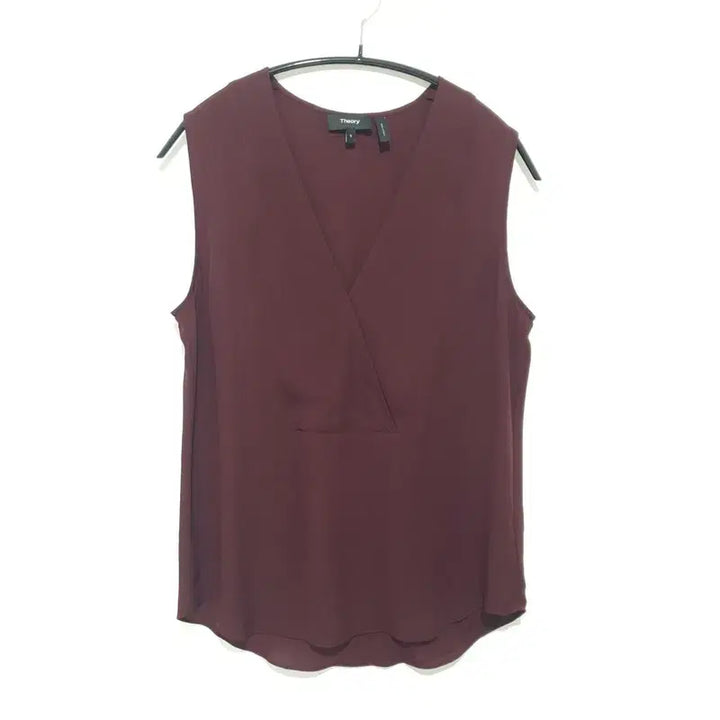 [BUNJANG] Theory V-Neck Sleeveless Silk Blouse / 띠어리 브이넥 민소매 실크 블라우스 S_S0242