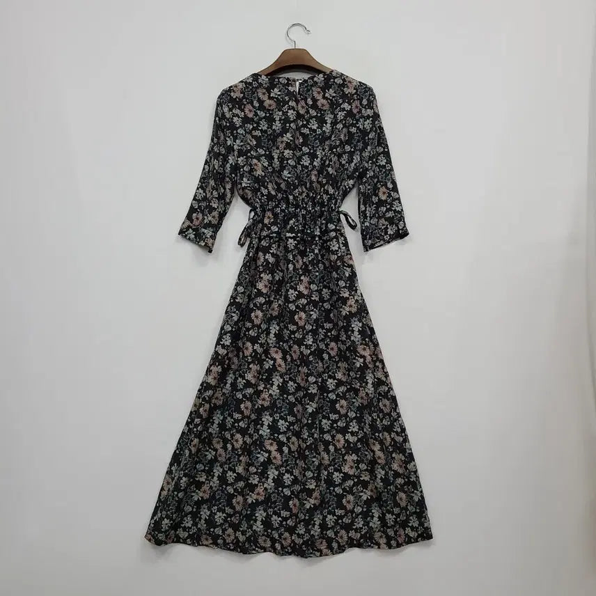 [BUNJANG] Sandlebaram Floral Print Long Dress / 산들바람 풍기인견100 롱 원피스/66/앨리스/695