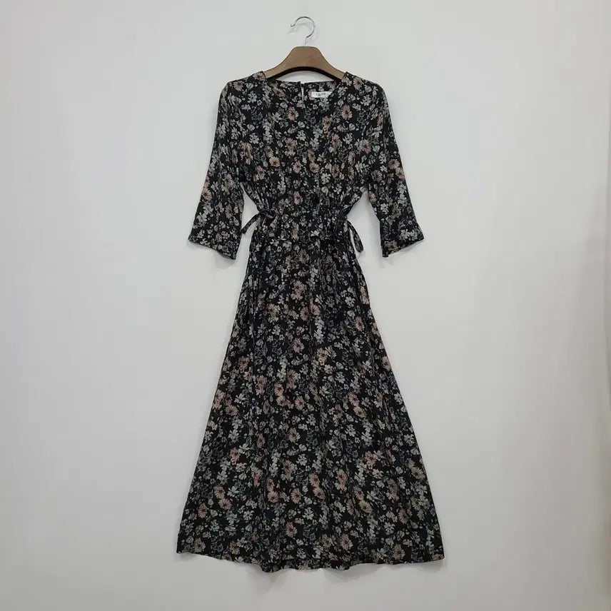[BUNJANG] Sandlebaram Floral Print Long Dress / 산들바람 풍기인견100 롱 원피스/66/앨리스/695