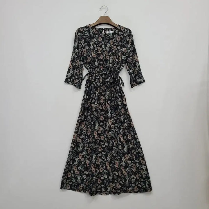 [BUNJANG] Sandlebaram Floral Print Long Dress / 산들바람 풍기인견100 롱 원피스/66/앨리스/695
