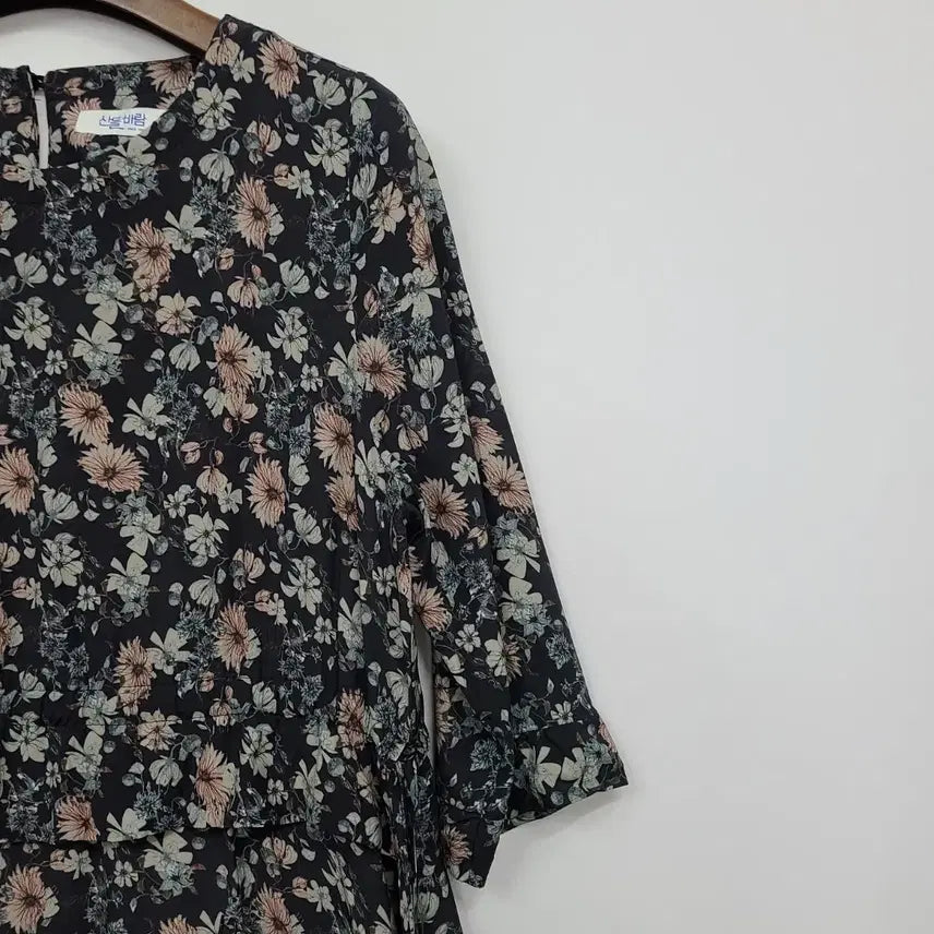 [BUNJANG] Sandlebaram Floral Print Long Dress / 산들바람 풍기인견100 롱 원피스/66/앨리스/695