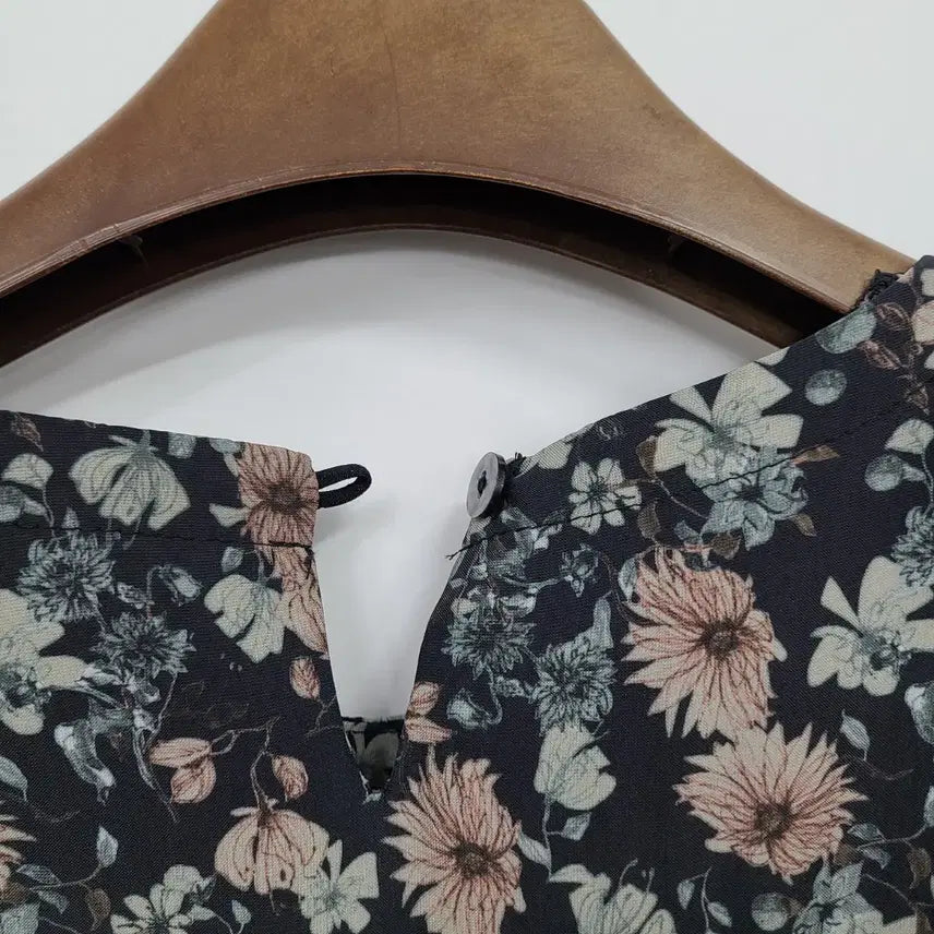 [BUNJANG] Sandlebaram Floral Print Long Dress / 산들바람 풍기인견100 롱 원피스/66/앨리스/695