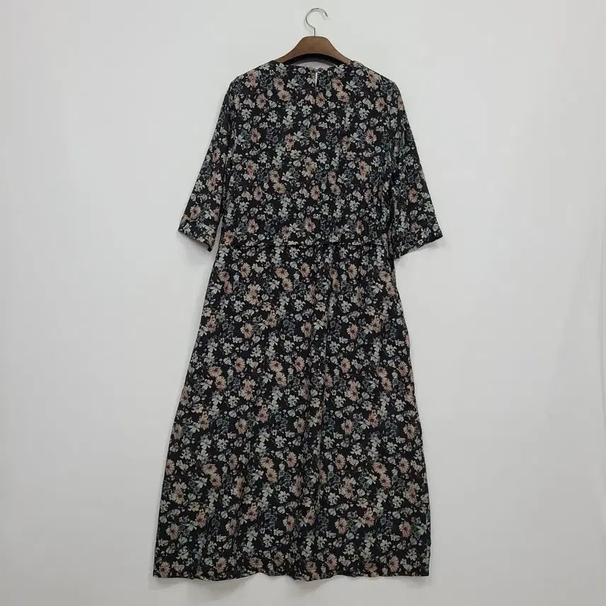 [BUNJANG] Sandlebaram Floral Print Long Dress / 산들바람 풍기인견100 롱 원피스/66/앨리스/695