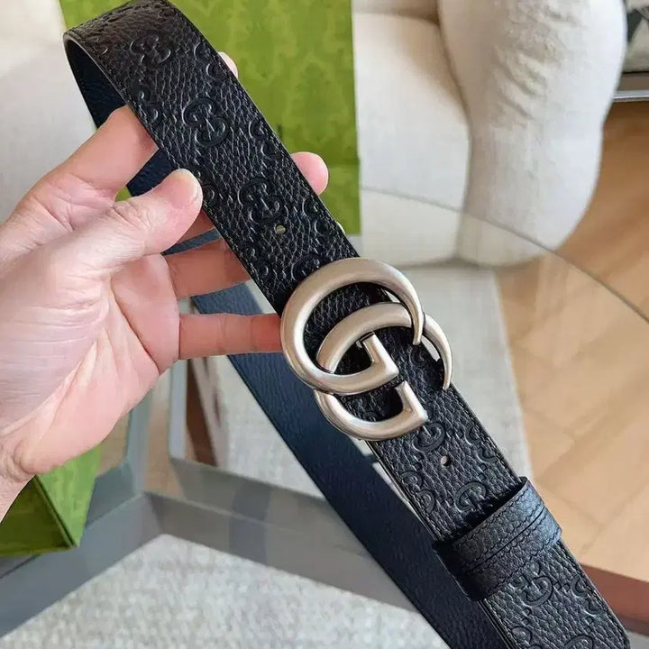 [BUNJANG] Gucci Double G Buckle Belt (95, 3.7cm) / 구찌 남성 벨트 더블 G 로고 버클사이즈 95 폭 3.7cm