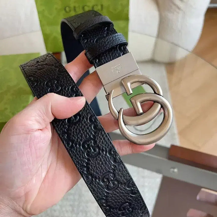 [BUNJANG] Gucci Double G Buckle Belt (95, 3.7cm) / 구찌 남성 벨트 더블 G 로고 버클사이즈 95 폭 3.7cm