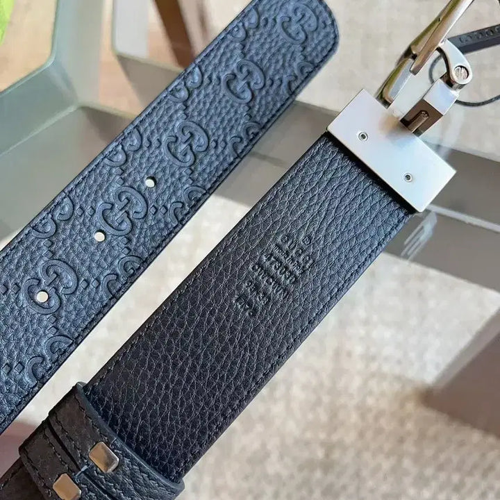 [BUNJANG] Gucci Double G Buckle Belt (95, 3.7cm) / 구찌 남성 벨트 더블 G 로고 버클사이즈 95 폭 3.7cm