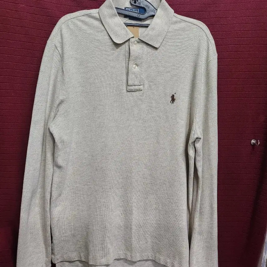[BUNJANG] Polo Ralph Lauren Long Sleeve Polo Shirt Ivory / 폴로 랄프로렌 긴팔 카라티 아이보리