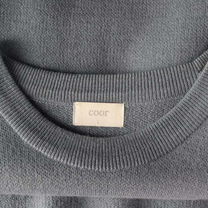 [BUNJANG] Coore Wool Blend Crew Neck Sweater Light Blue / 쿠어 울 블렌드 크루넥 니트 스웨터 라이트블루
