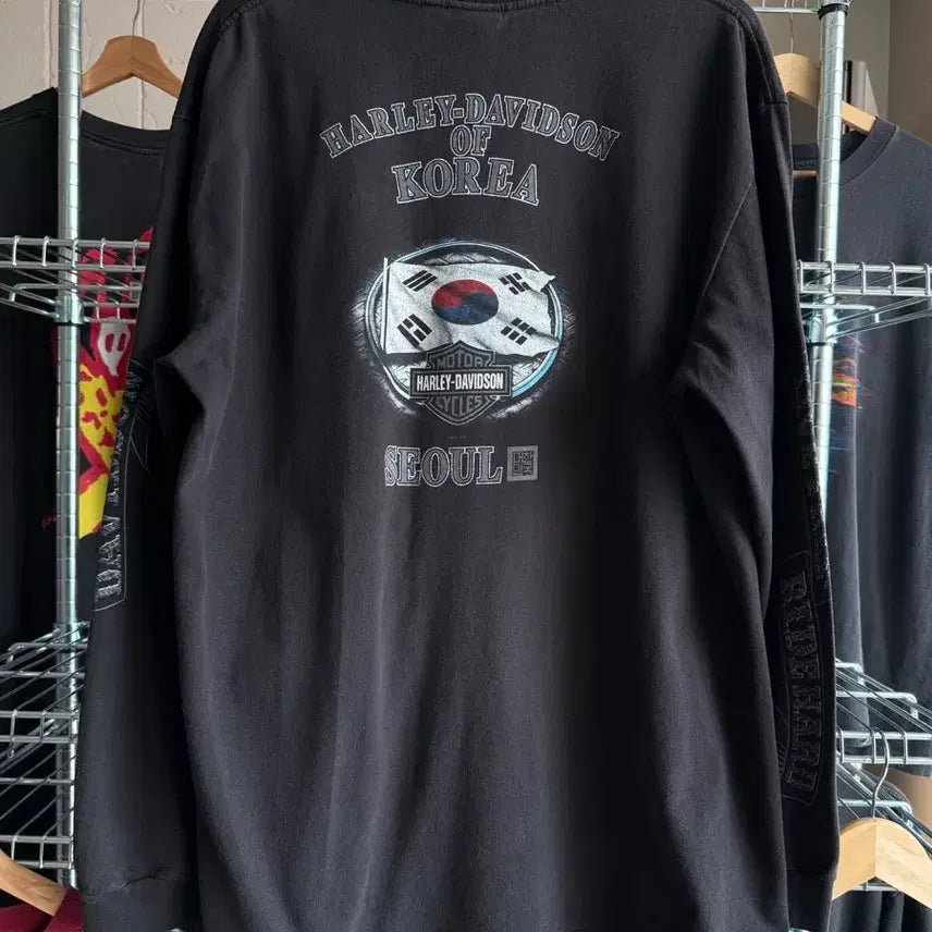 [BUNJANG] Harley Davidson Seoul Long Sleeve T-shirt / 00s 할리 데이비슨 서울 롱슬리브