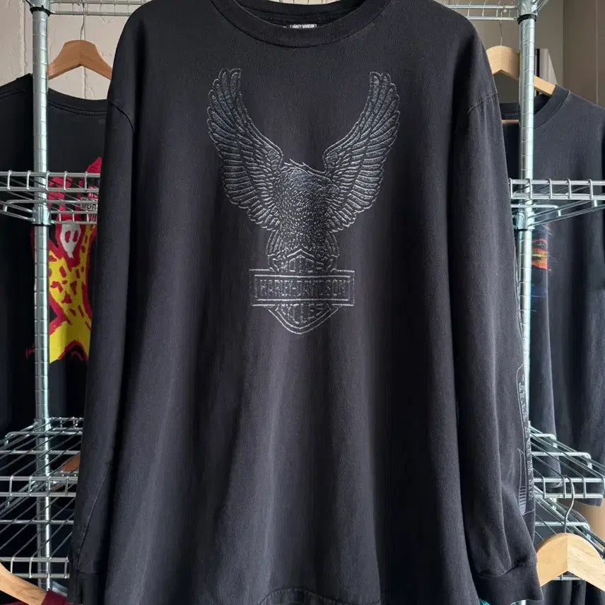 [BUNJANG] Harley Davidson Seoul Long Sleeve T-shirt / 00s 할리 데이비슨 서울 롱슬리브