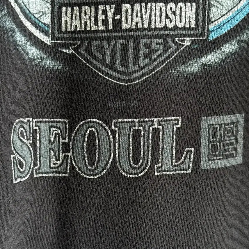 [BUNJANG] Harley Davidson Seoul Long Sleeve T-shirt / 00s 할리 데이비슨 서울 롱슬리브