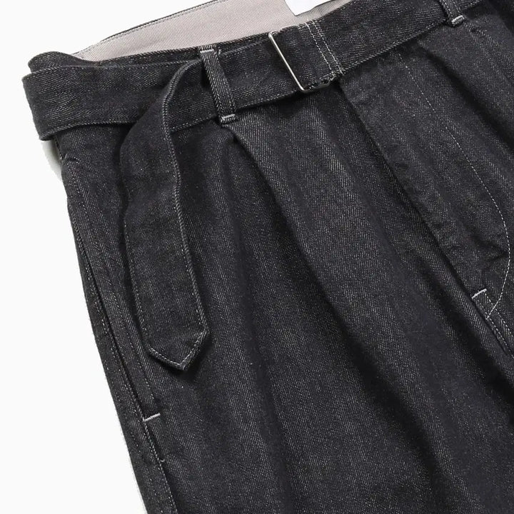 [BUNJANG] Graphpaper Colorfast Denim Belted Pants / 그라프페이퍼 컬러패스트 데님팬츠