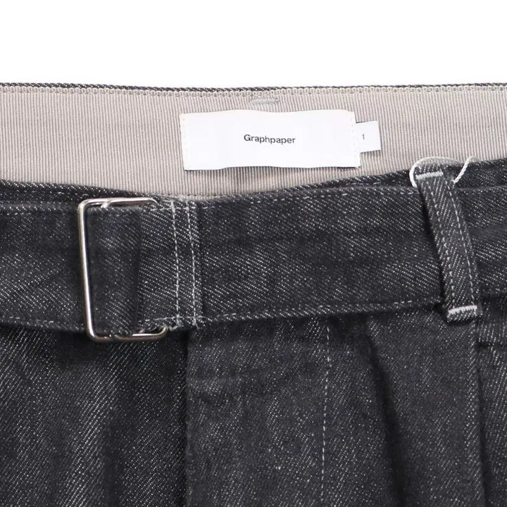 [BUNJANG] Graphpaper Colorfast Denim Belted Pants / 그라프페이퍼 컬러패스트 데님팬츠