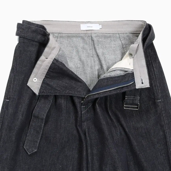 [BUNJANG] Graphpaper Colorfast Denim Belted Pants / 그라프페이퍼 컬러패스트 데님팬츠