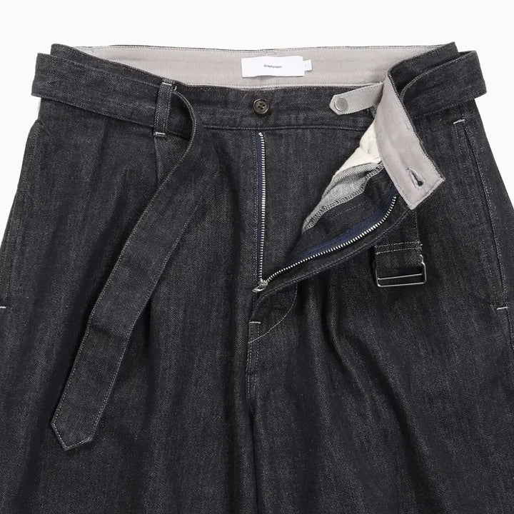 [BUNJANG] Graphpaper Colorfast Denim Belted Pants / 그라프페이퍼 컬러패스트 데님팬츠