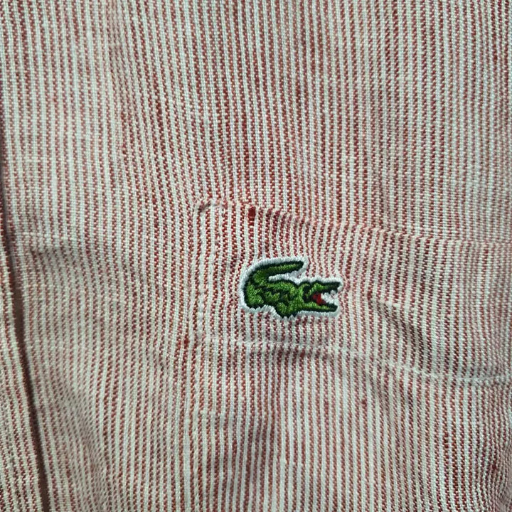 [BUNJANG] Lacoste Linen Striped Shirt / 라코스테 린넨 셔츠 긴팔 스트라이프 38