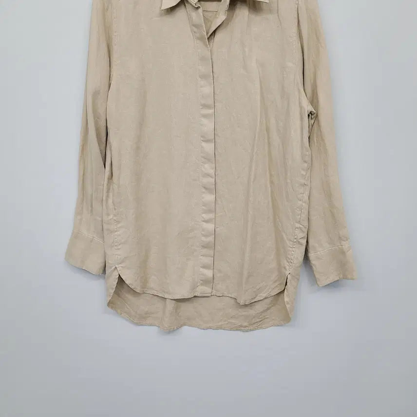 [BUNJANG] COS Regular Fit Linen Shirt Beige / COS 코스 레귤러핏 리넨 셔츠 베이지 (34/오트밀)