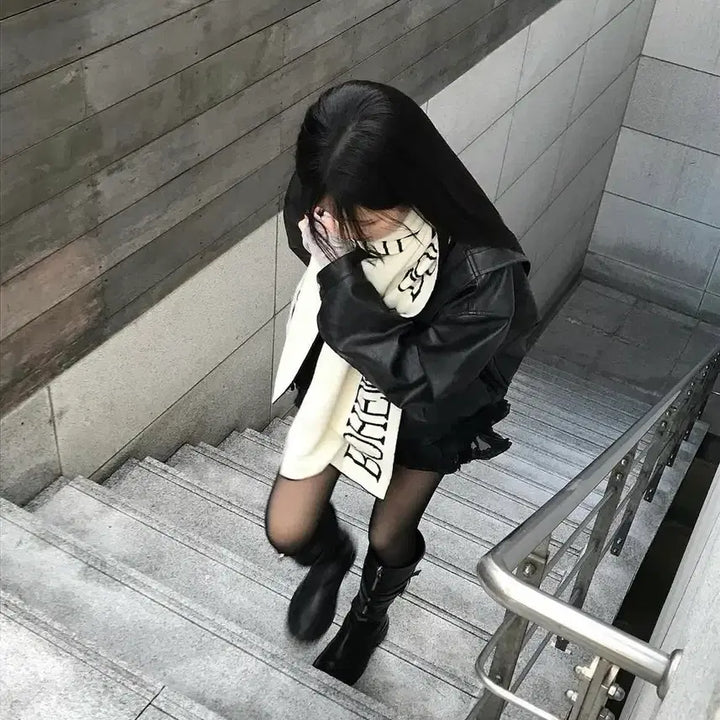 [BUNJANG] Bohemian Seoul Jacquard Knit Muffler Black &amp; Ivory / 보헤미안 서울 JACQUARD KINT MUFFLER BLACK&amp;IVOR
