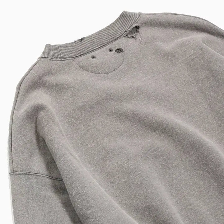 [BUNJANG] Issue Things Type56 Faded Distressed Sweatshirt / 이슈띵스 페이디드 스웻