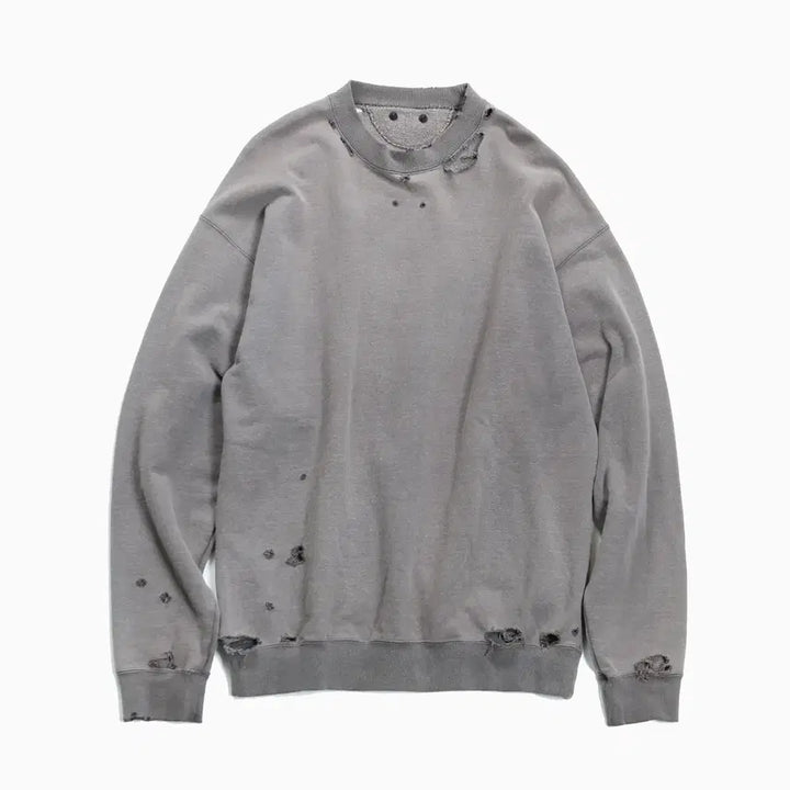 [BUNJANG] Issue Things Type56 Faded Distressed Sweatshirt / 이슈띵스 페이디드 스웻