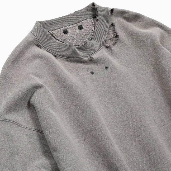 [BUNJANG] Issue Things Type56 Faded Distressed Sweatshirt / 이슈띵스 페이디드 스웻
