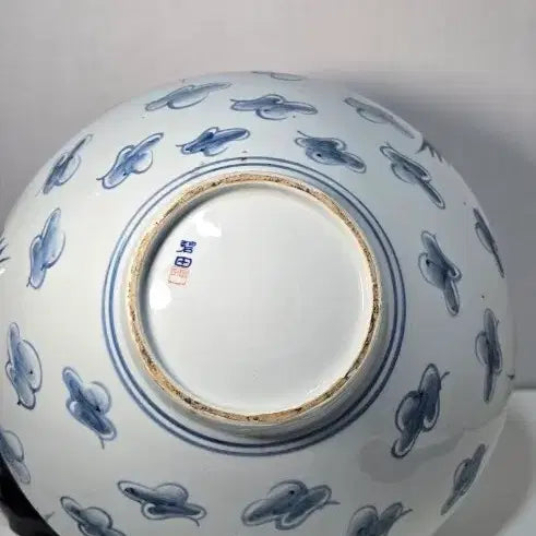 [BUNJANG] Celadon Porcelain Cloud and Crane Motif Jar / 청화 백자 운학문 항아리
