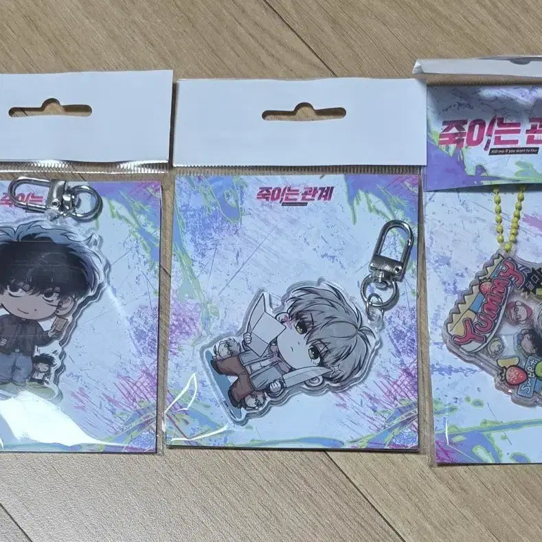 [BUNJANG] Toonique Bamboo Joint Acrylic Keyring Bundle Set / 투니크 죽관 아크릴키링 3종 일괄양도